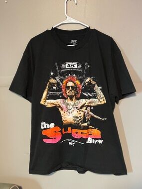 UFC Sean O’Malley “Suga Show” Graphic Tee Black XL Oversized Streetwear